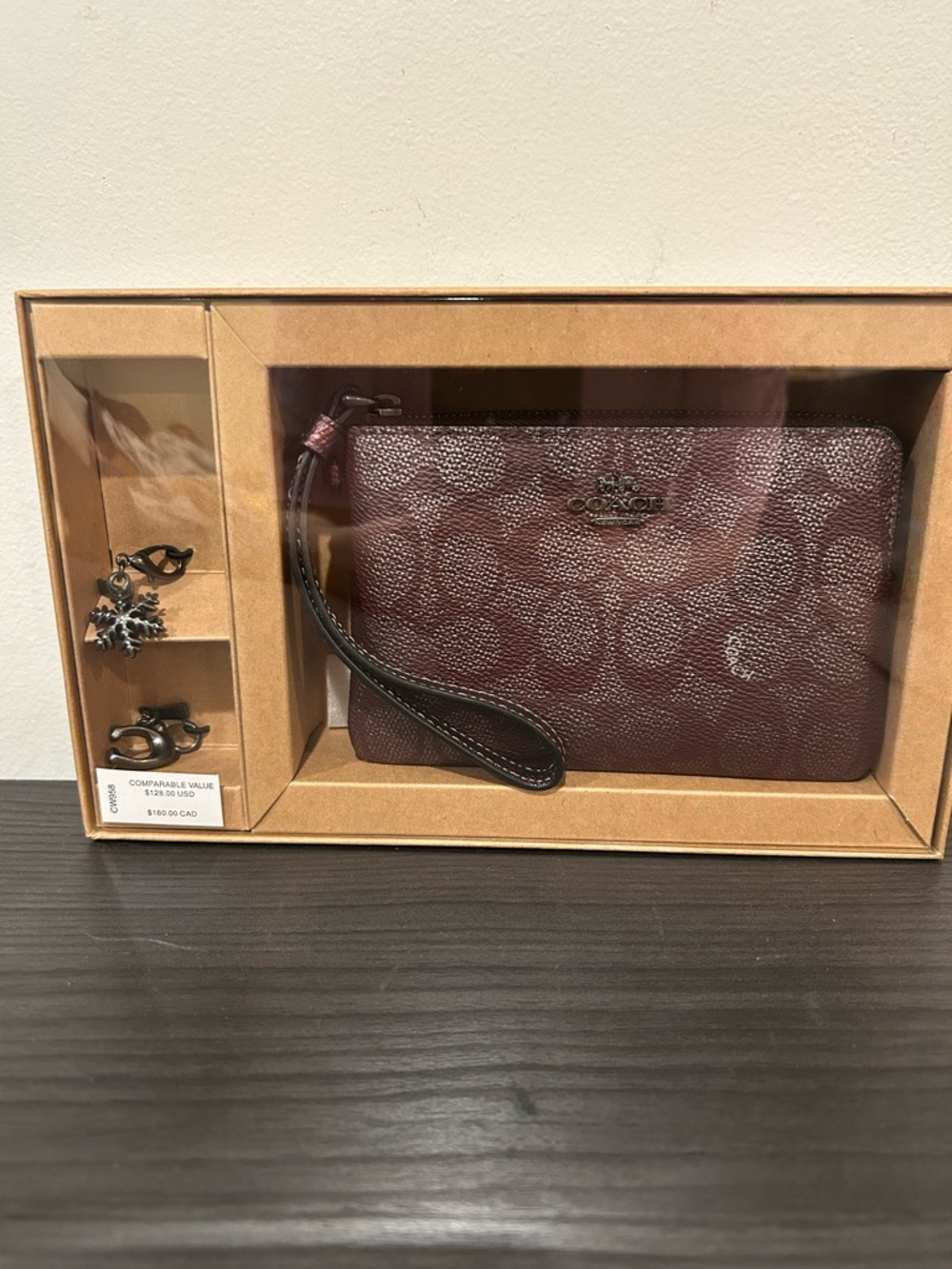 Coach Boxed Wristlet In Signature
Canvas With Charms NWT - Picture 3 of 7